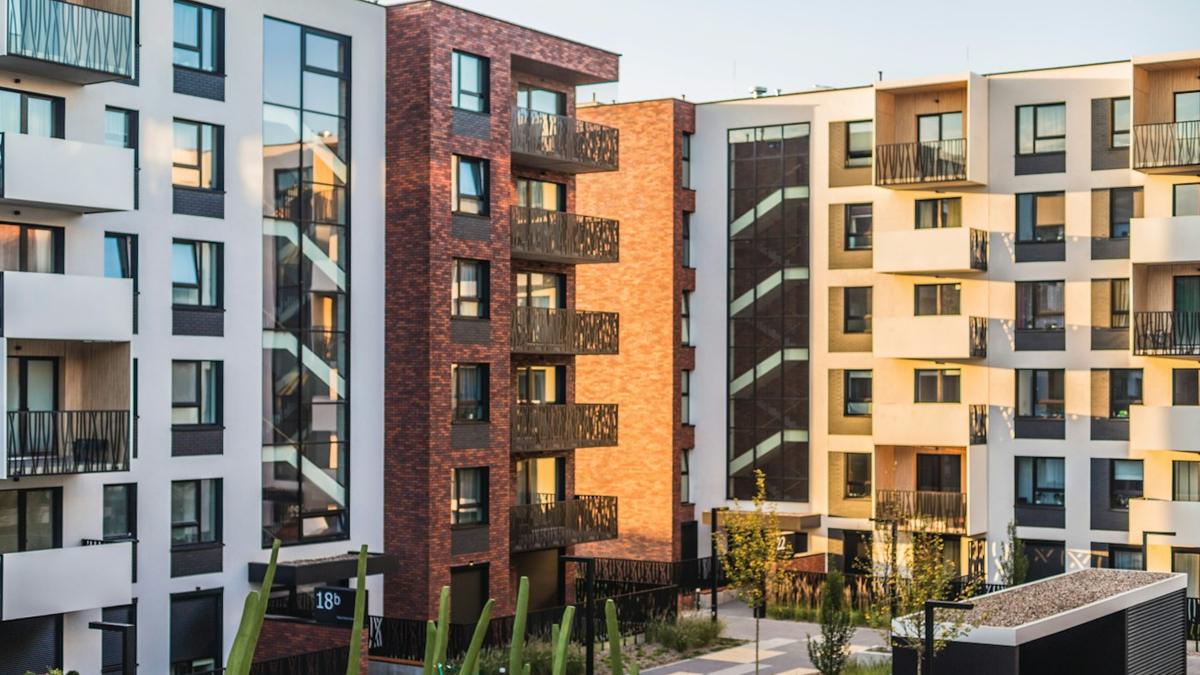 Modern multi-family apartment building exterior