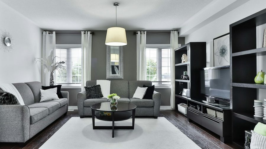 Furnished living room of a stabilized rental property ready for a tenant