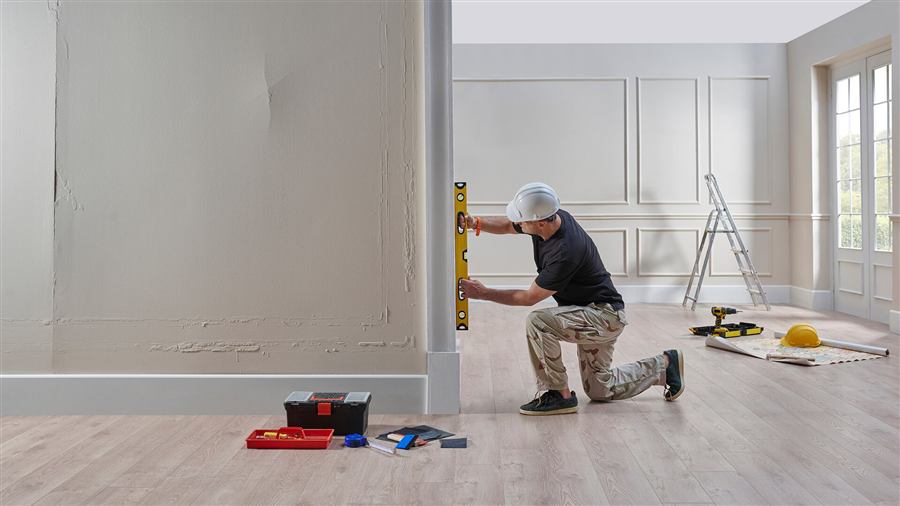 Contractor renovating a fix and flip investment property